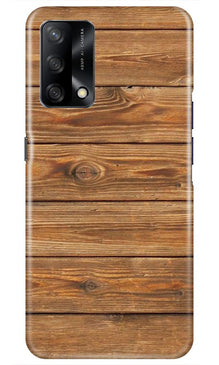 Wooden Look Mobile Back Case for Oppo F19  (Design - 113)