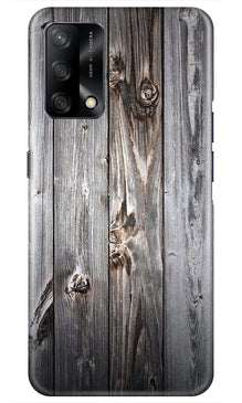 Wooden Look Mobile Back Case for Oppo F19  (Design - 114)