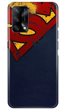 Superman Superhero Mobile Back Case for Oppo F19  (Design - 125)