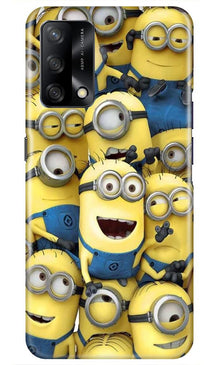 Minions Mobile Back Case for Oppo F19  (Design - 127)
