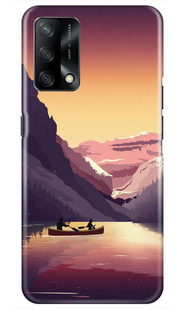 Mountains Boat Case for Oppo F19 (Design - 181)