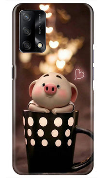 Cute Bunny Mobile Back Case for Oppo F19 (Design - 213)