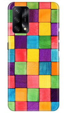 Colorful Square Mobile Back Case for Oppo F19 (Design - 218)
