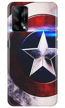 Captain America Shield Mobile Back Case for Oppo F19 (Design - 250)