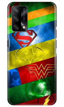 Superheros Logo Mobile Back Case for Oppo F19 (Design - 251)