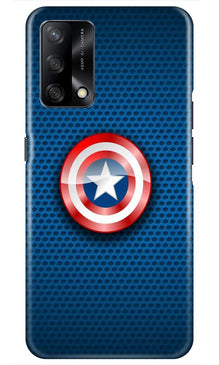 Captain America Shield Mobile Back Case for Oppo F19 (Design - 253)
