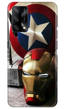 Ironman Captain America Mobile Back Case for Oppo F19 (Design - 254)