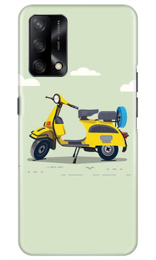 Vintage Scooter Mobile Back Case for Oppo F19 (Design - 260)