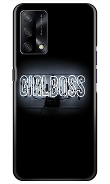 Girl Boss Black Mobile Back Case for Oppo F19 (Design - 268)
