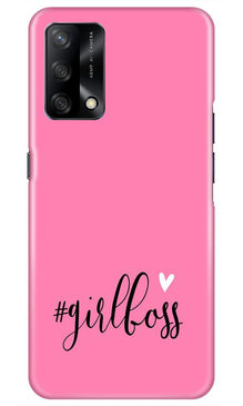 Girl Boss Pink Mobile Back Case for Oppo F19 (Design - 269)