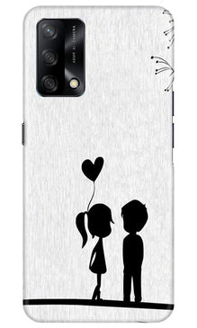 Cute Kid Couple Mobile Back Case for Oppo F19 (Design - 283)