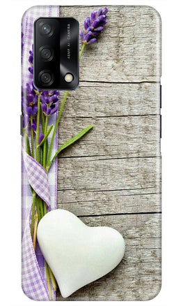 White Heart Case for Oppo F19 (Design No. 298)