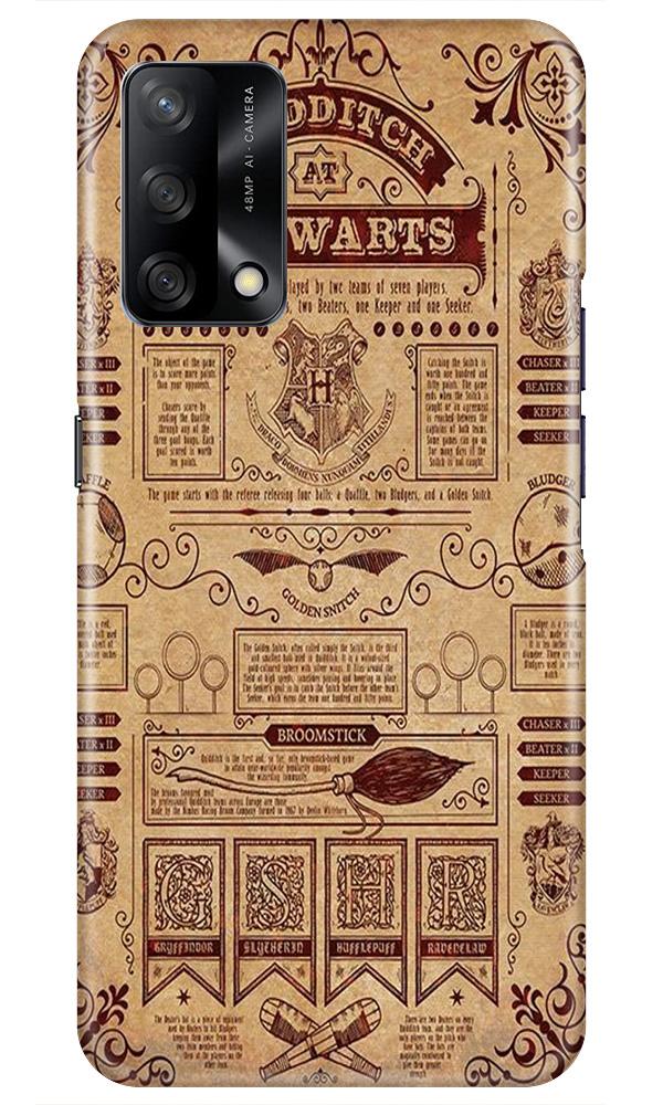 Hogwarts Mobile Back Case for Oppo F19 (Design - 304)