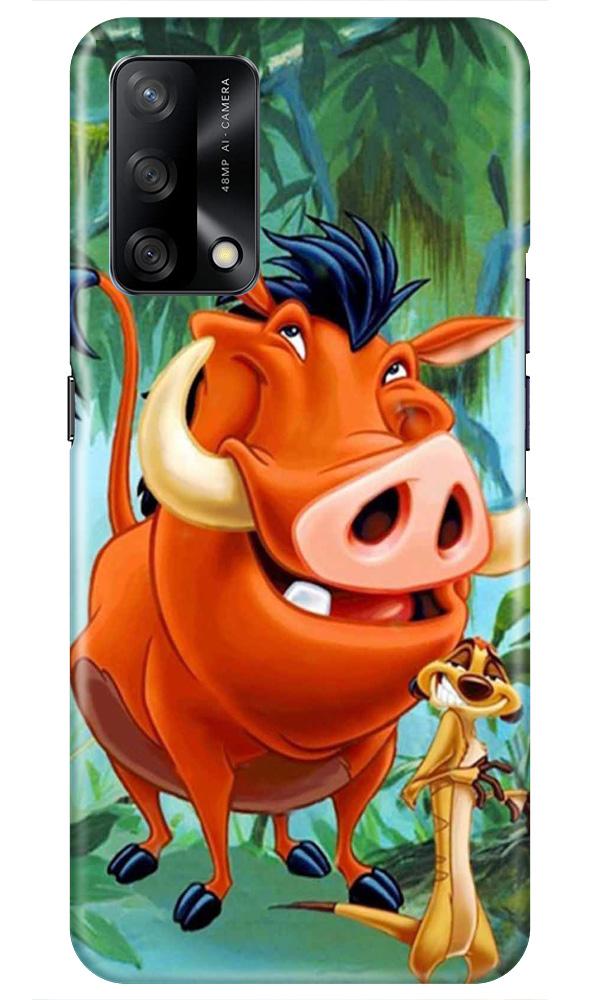 Timon and Pumbaa Mobile Back Case for Oppo F19 (Design - 305)