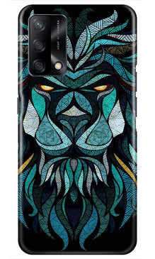 Lion Mobile Back Case for Oppo F19 (Design - 314)