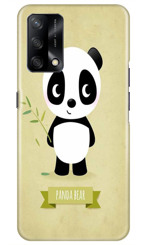 Panda Bear Mobile Back Case for Oppo F19 (Design - 317)