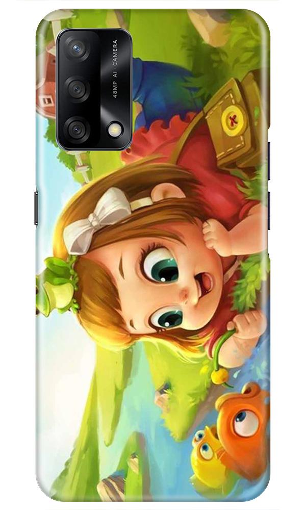 Baby Girl Mobile Back Case for Oppo F19 (Design - 339)