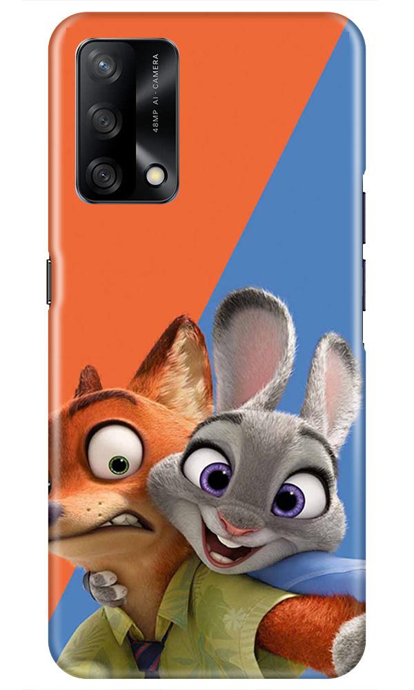 Cartoon Mobile Back Case for Oppo F19 (Design - 346)