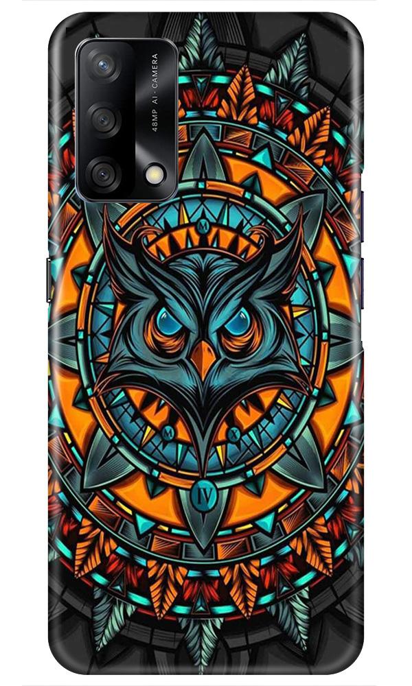 Owl Mobile Back Case for Oppo F19 (Design - 360)