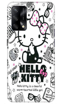 Hello Kitty Mobile Back Case for Oppo F19 (Design - 361)
