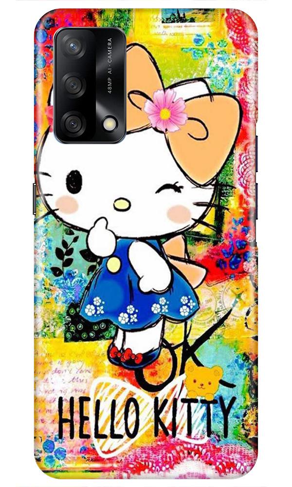 Hello Kitty Mobile Back Case for Oppo F19 (Design - 362)