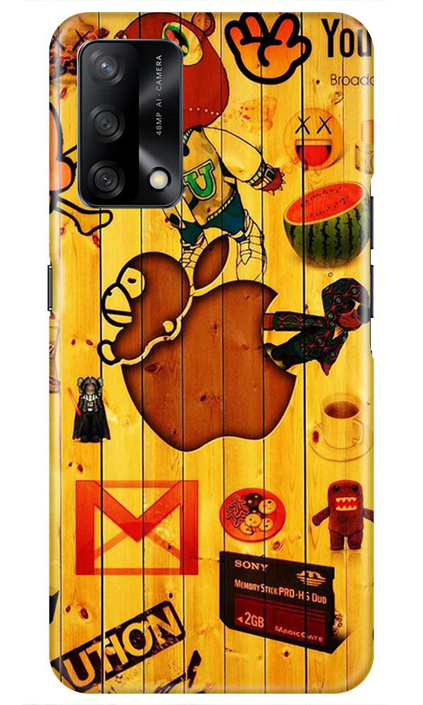 Wooden Texture Mobile Back Case for Oppo F19 (Design - 367)