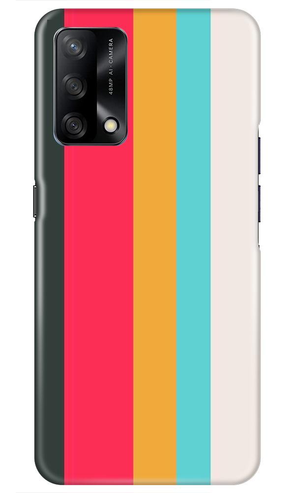 Color Pattern Mobile Back Case for Oppo F19 (Design - 369)