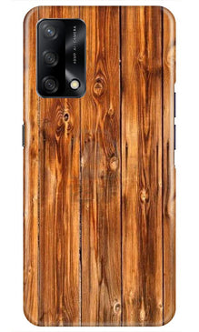 Wooden Texture Mobile Back Case for Oppo F19 (Design - 376)