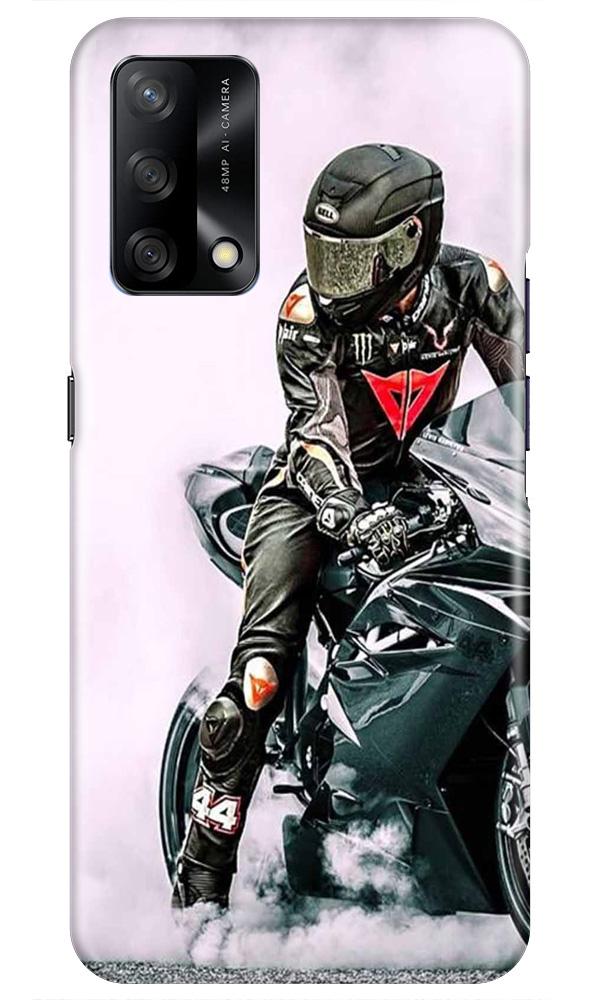 Biker Mobile Back Case for Oppo F19 (Design - 383)