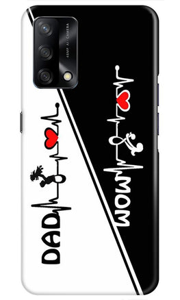 Love Mom Dad Mobile Back Case for Oppo F19 (Design - 385)