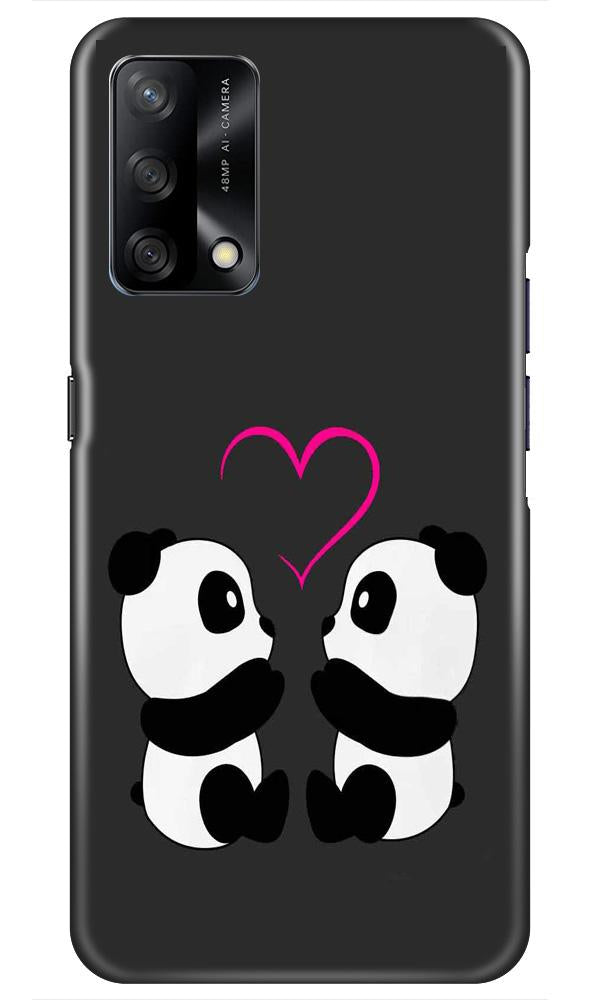 Panda Love Mobile Back Case for Oppo F19 (Design - 398)