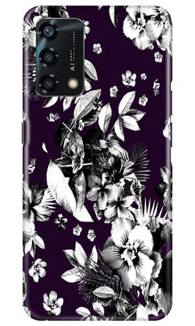 white flowers Mobile Back Case for Oppo F19s (Design - 7)
