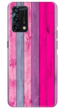 Wooden look Mobile Back Case for Oppo F19s (Design - 24)