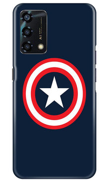 Captain America Mobile Back Case for Oppo F19s (Design - 42)
