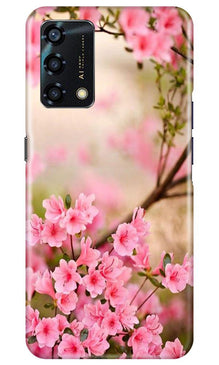 Pink flowers Mobile Back Case for Oppo F19s (Design - 69)