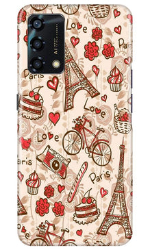 Love Paris Mobile Back Case for Oppo F19s  (Design - 103)