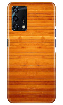 Wooden Look Mobile Back Case for Oppo F19s  (Design - 111)