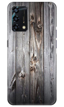 Wooden Look Mobile Back Case for Oppo F19s  (Design - 114)