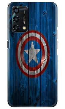 Captain America Superhero Mobile Back Case for Oppo F19s  (Design - 118)