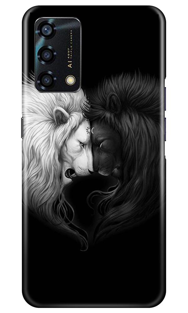 Dark White Lion Case for Oppo F19s(Design - 140)