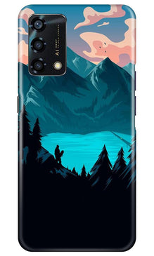 Mountains Mobile Back Case for Oppo F19s (Design - 186)