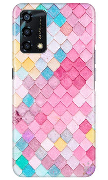 Pink Pattern Mobile Back Case for Oppo F19s (Design - 215)