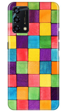 Colorful Square Mobile Back Case for Oppo F19s (Design - 218)