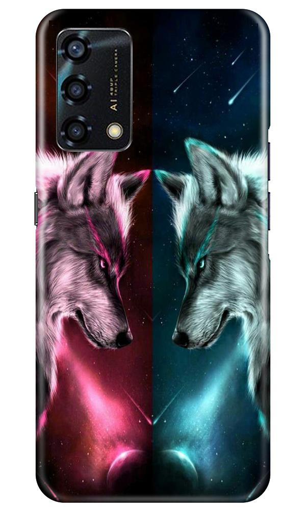 Wolf fight Case for Oppo F19s (Design No. 221)
