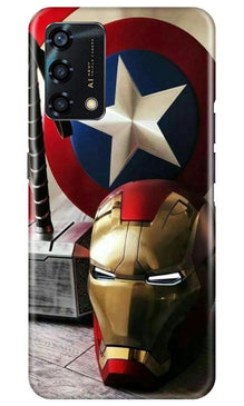 Ironman Captain America Mobile Back Case for Oppo F19s (Design - 254)