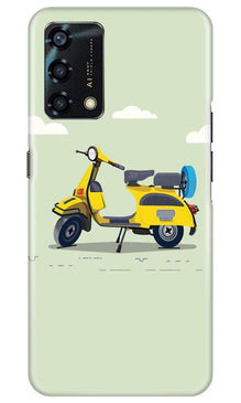 Vintage Scooter Mobile Back Case for Oppo F19s (Design - 260)