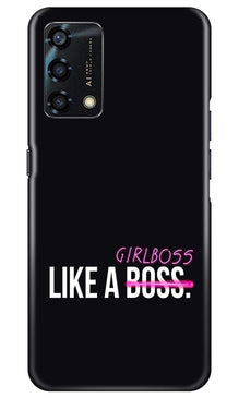 Like a Girl Boss Mobile Back Case for Oppo F19s (Design - 265)