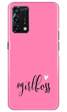 Girl Boss Pink Mobile Back Case for Oppo F19s (Design - 269)
