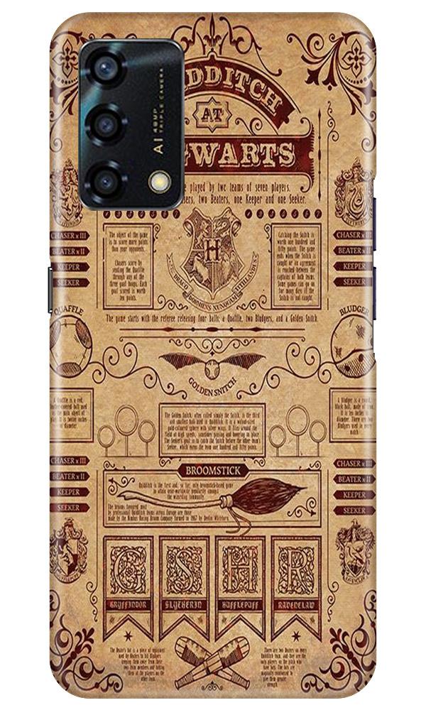 Hogwarts Mobile Back Case for Oppo F19s (Design - 304)