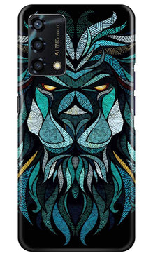 Lion Mobile Back Case for Oppo F19s (Design - 314)